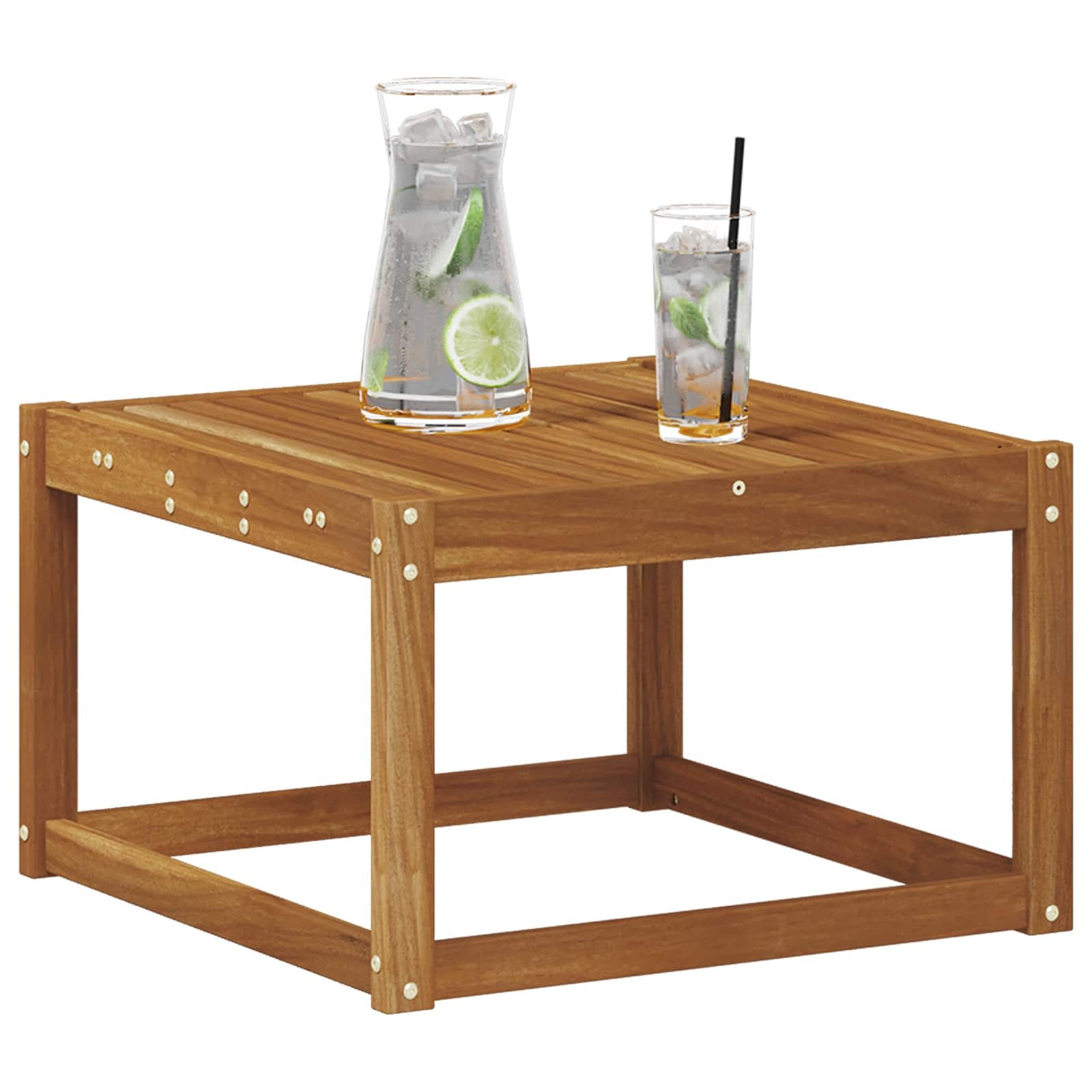 vidaXL Buiten Tafel Massief Acaciahout Naturel 59 x 59 x 37 cm