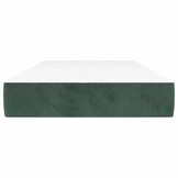 vidaXL Pocketveringmatras medium 90x200x20 cm fluweel donkergroen