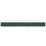 vidaXL Pocketveringmatras medium 90x200x20 cm fluweel donkergroen