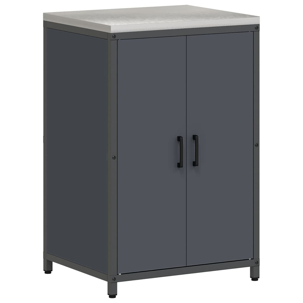 vidaXL Keukenopslag Kast HATTEM Antracietkleurig 60 x 50 x 92 cm Staal