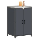 vidaXL Keukenopslag Kast HATTEM Antracietkleurig 60 x 50 x 92 cm Staal
