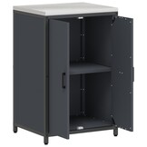 vidaXL Keukenopslag Kast HATTEM Antracietkleurig 60 x 50 x 92 cm Staal