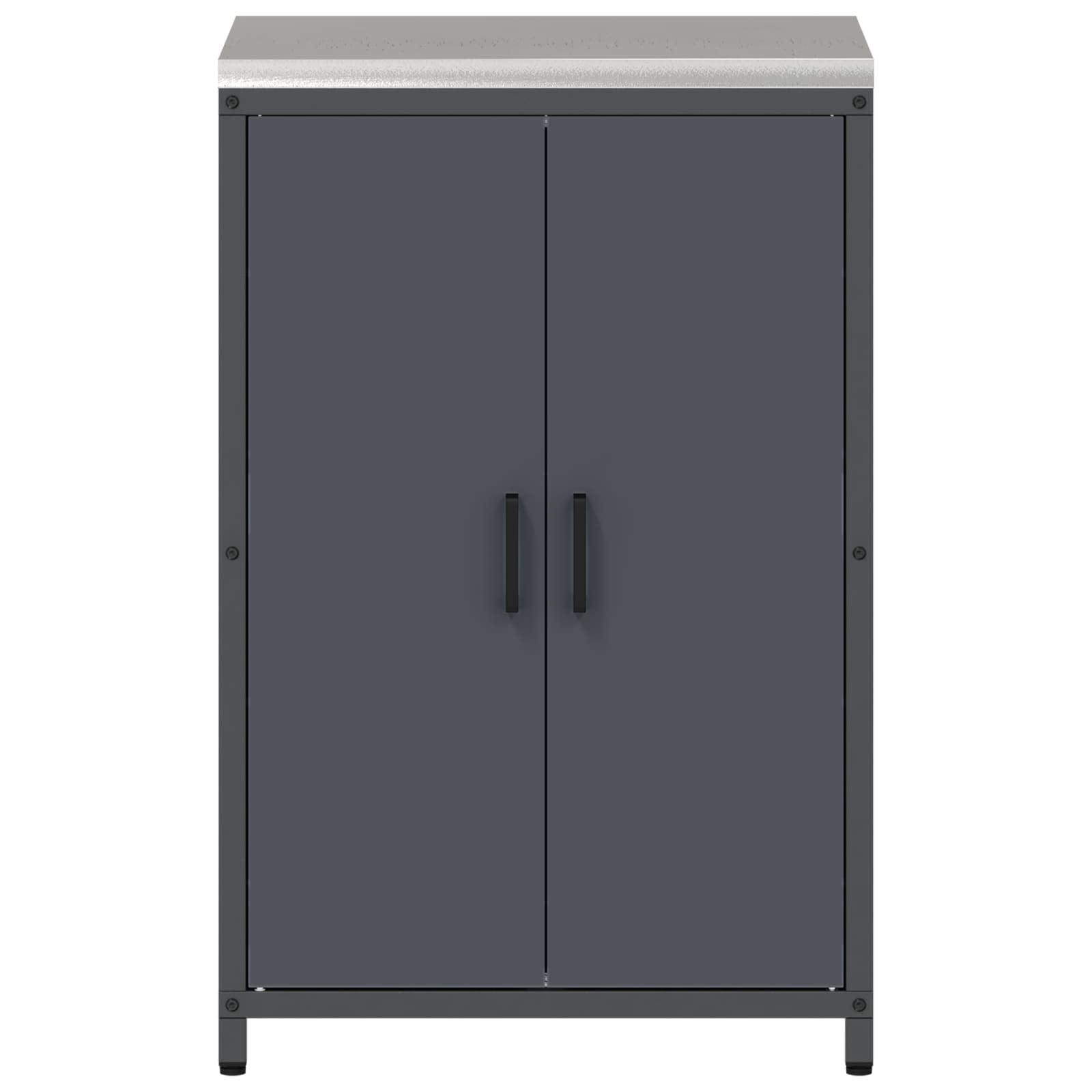 vidaXL Keukenopslag Kast HATTEM Antracietkleurig 60 x 50 x 92 cm Staal