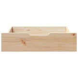 vidaXL Bedlades 2 st met wieltjes 75x55x16 cm massief grenenhout