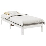 vidaXL Bedframe Massief Grenenhout Wit 90x200 cm - 58% Korting