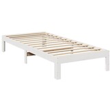 vidaXL Bedframe Massief Grenenhout Wit 90x200 cm - 58% Korting