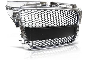 RS-Stijl Grille Audi A3 8P (2008-2012) Chroom-Zwart - 54% Korting