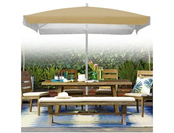 Parasol - 160x160cm - vierkant - beige - kantelbaar