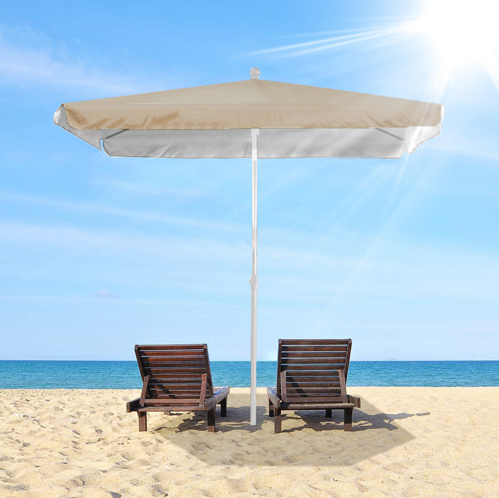 Parasol - 160x160cm - vierkant - beige - kantelbaar