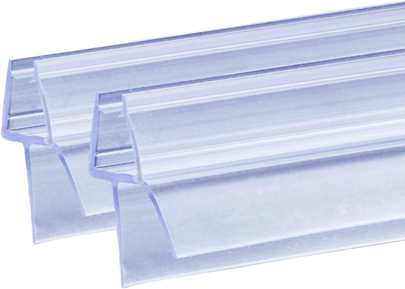 Doucheafdichting voor glazen deuren 4/5/6 mm | Type Z | Douchedeur, wand, bad, cabine | Dikke rubberen rand | Spleet 12 mm | 2x 80 cm | Transparant PV