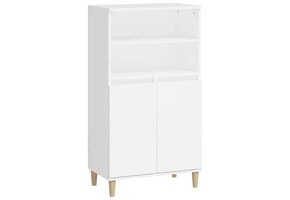 Hoge Kast 60x36x110 cm Bewerkt Hout Wit - 59% Korting