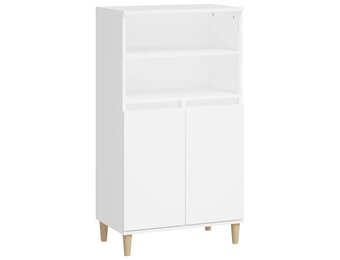 vidaXL Hoge kast 60x36x110 cm bewerkt hout wit