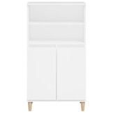 vidaXL Hoge kast 60x36x110 cm bewerkt hout wit