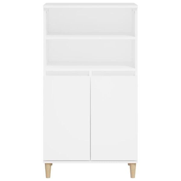 vidaXL Hoge kast 60x36x110 cm bewerkt hout wit