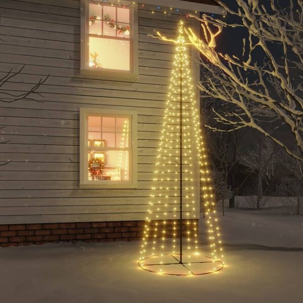 VidaXL Kegelkerstboom 732 LED's Warmwit 500 cm - 59% Korting