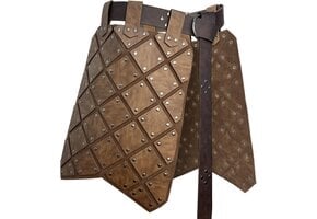Middeleeuws Rokpantser Dijbeenpantser van PU Kunstleer | Dubbelzijdig met Riem | Retro | Eén Maat