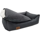Hondenmand antraciet 100x70 cm - wasbaar hondenkussen - waterdicht hondenbed