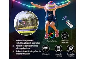 Trampoline sproeier - verlichting - net bevestiging - Ø183cm