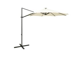 Zweefparasol met LED 300cm Zandkleurig - 35% Korting!