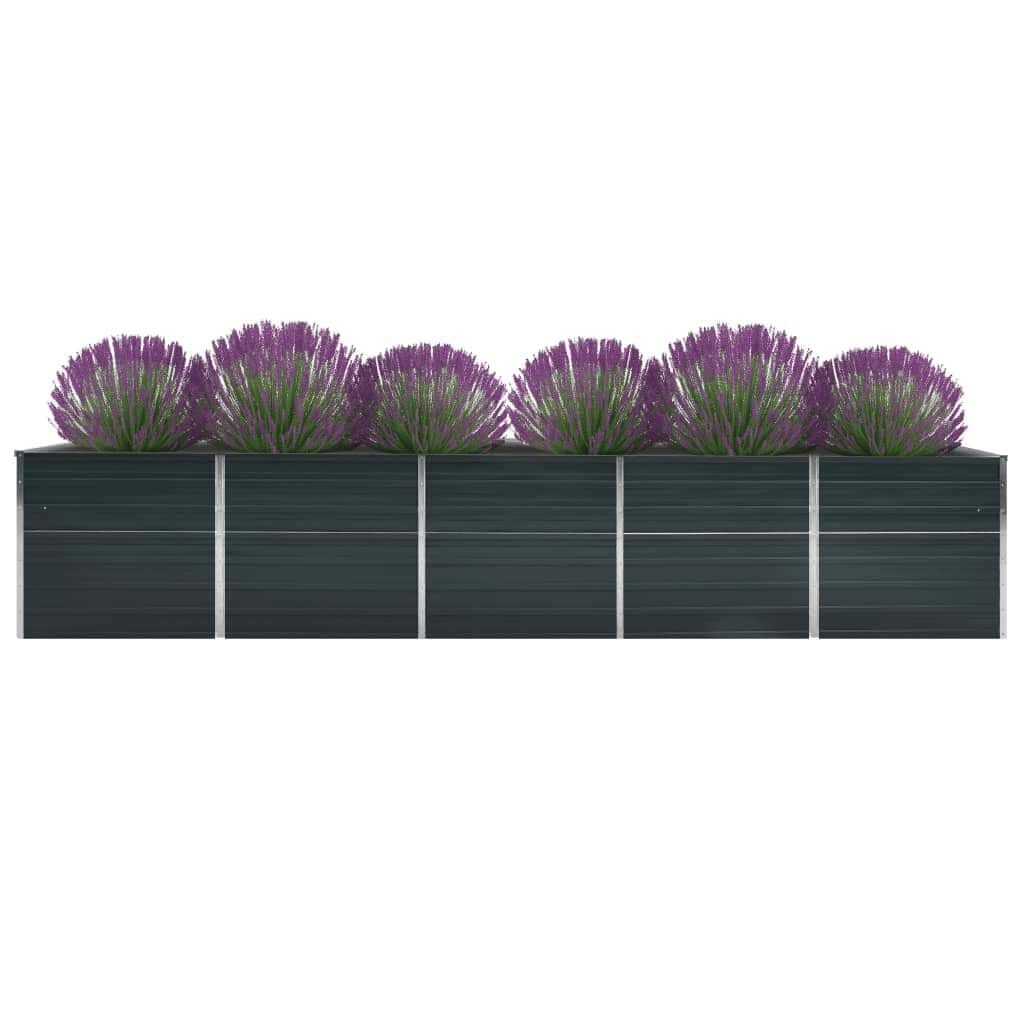 Verhoogde Plantenbak Staal Antraciet 400x80x77 cm - 35% Korting