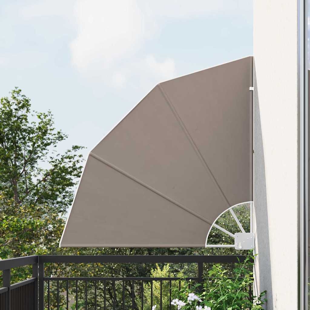 vidaXL Balkon Privacy Scherm 115 x 115 cm Polyester Taupe