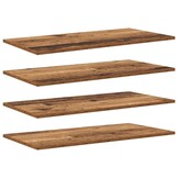 vidaXL Boekenplank Bord 3-laags 4 st 80 x 40 x 1,5 cm Bewerkt hout