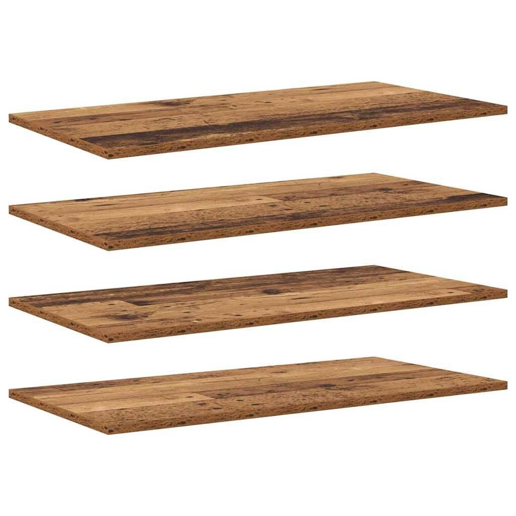 vidaXL Boekenplank Bord 3-laags 4 st 80 x 40 x 1,5 cm Bewerkt hout