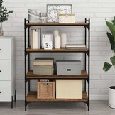 vidaXL Boekenplank Bord 3-laags 4 st 80 x 40 x 1,5 cm Bewerkt hout