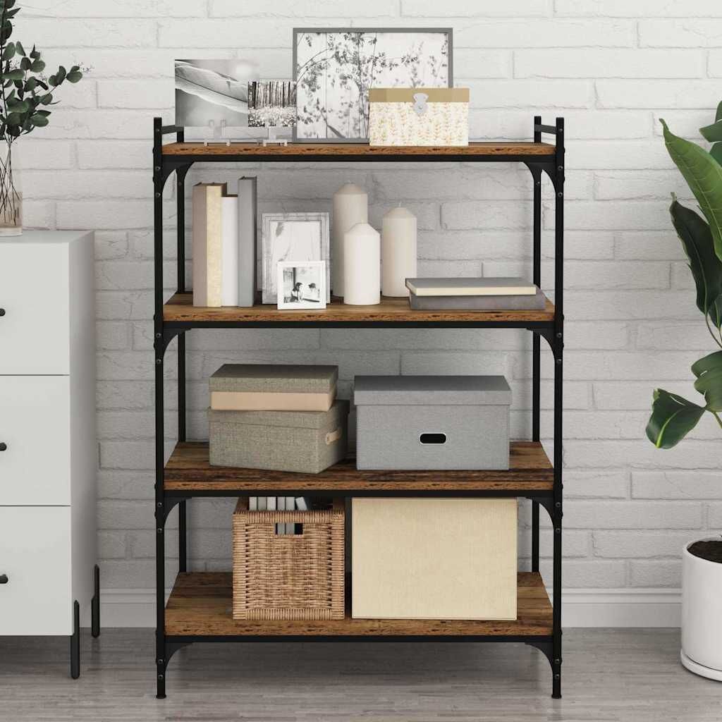 vidaXL Boekenplank Bord 3-laags 4 st 80 x 40 x 1,5 cm Bewerkt hout