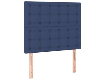 vidaXL Hoofdborden 2 st 90x5x78/88 cm stof blauw
