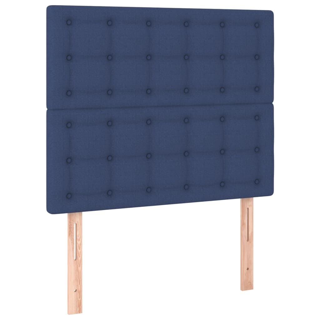 vidaXL Hoofdborden 2 st 90x5x78/88 cm stof blauw