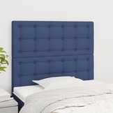 vidaXL Hoofdborden 2 st 90x5x78/88 cm stof blauw