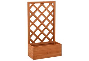Houten Plantenbak met Latwerk 50x25x90cm Oranje - 33% Korting!