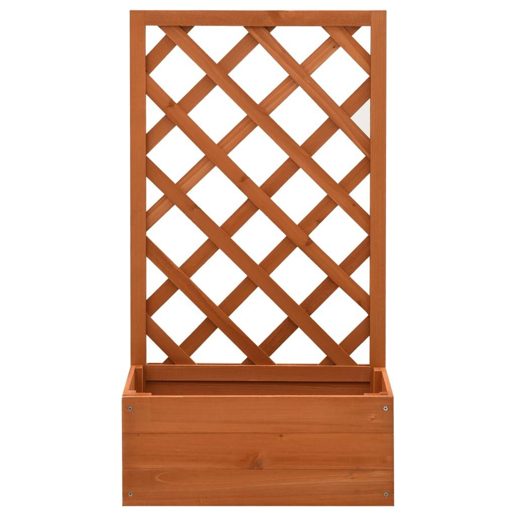 vidaXL Latwerkplantenbak 50x25x90 cm massief vurenhout oranje