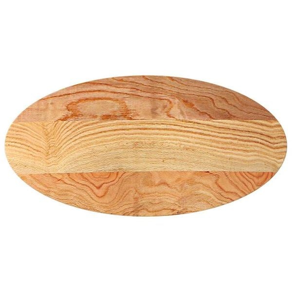 vidaXL Tafelblad 100x50x4 cm ovaal massief eikenhout lichtbruin