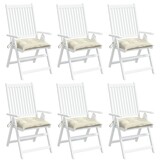 vidaXL Stoelkussens 6 st 50x50x7 cm oxford stof crèmewit