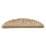 vidaXL Trapmatten zelfklevend 15 st sisal-look 56x17x3 cm zandkleurig