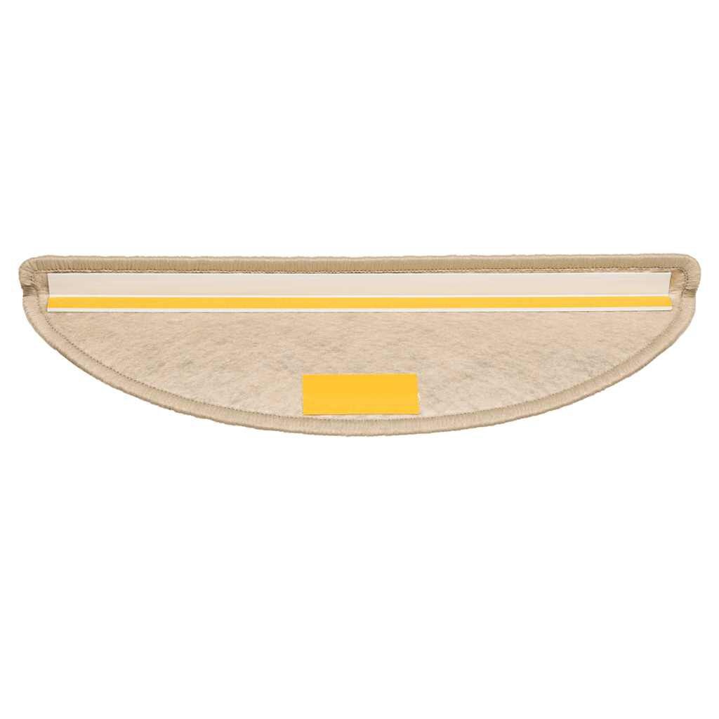 vidaXL Trapmatten zelfklevend 15 st sisal-look 56x17x3 cm zandkleurig