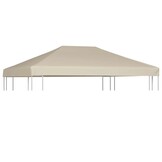 vidaXL Prieeldak 310 g/m² 4x3 m beige