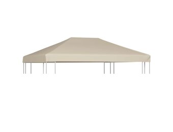 vidaXL Prieeldak 310 g/m² 4x3 m beige