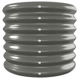 vidaXL Plantenbak 332x40x36 cm gegalvaniseerd staal grijs