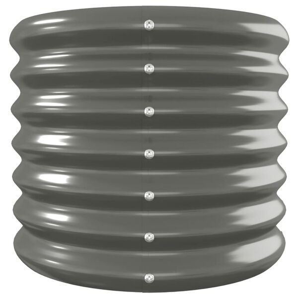 vidaXL Plantenbak 332x40x36 cm gegalvaniseerd staal grijs