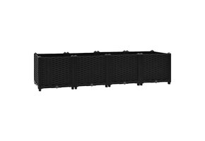 Verhoogde Plantenbak 160x40x38 cm Zwart - 54% Korting