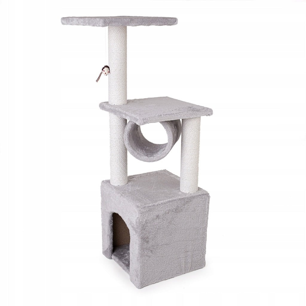 Krabpaal - kattenkrabpaal - kattenpaal - 30x30x95cm - grijs