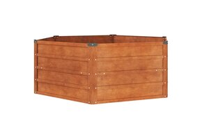 Roestige Cortenstaal Plantenbak 129x129x45 cm - 34% Korting