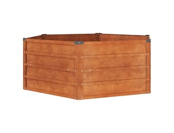 vidaXL Plantenbak verhoogd 129x129x45 cm cortenstaal roestig