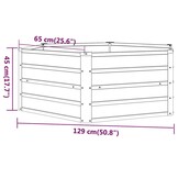 vidaXL Plantenbak verhoogd 129x129x45 cm cortenstaal roestig