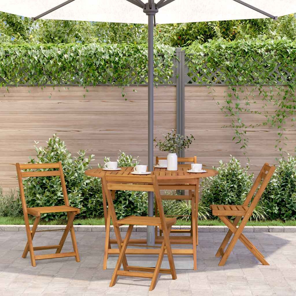 vidaXL Tuintafel inklapbaar 110 cm massief acaciahout