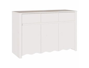 vidaXL Dressoir Wit 114 x 43 x 75.5 cm Massief grenenhout