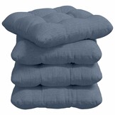 vidaXL Zitkussens 4 st Katoen Stof Blauw 45 x 45 cm